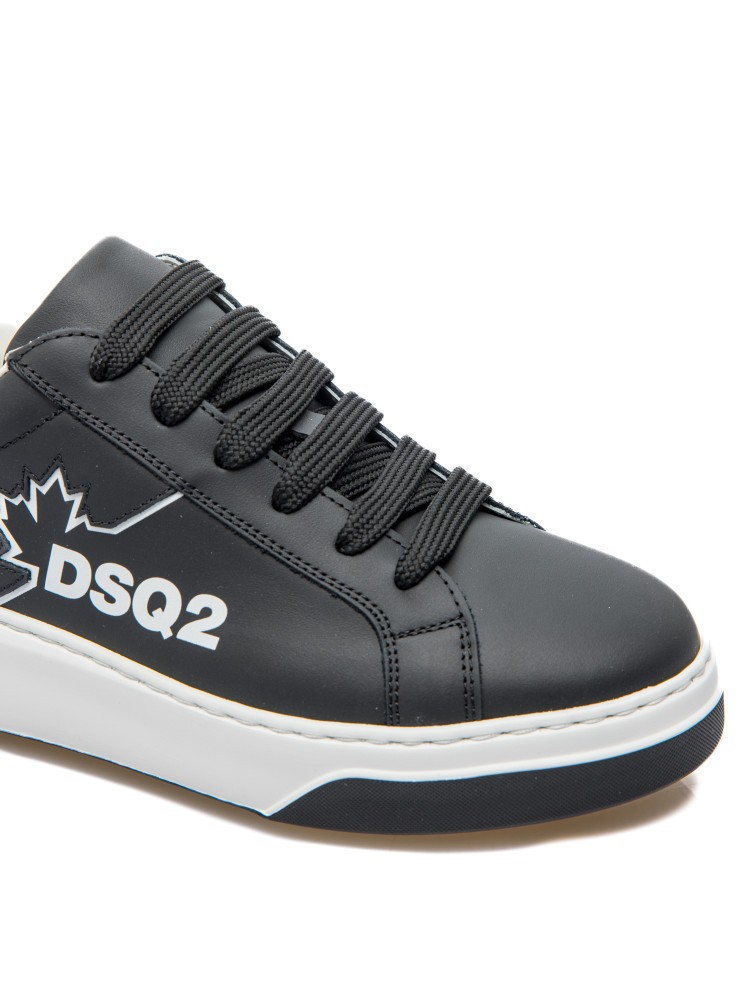 Dsquared2 Man Sneakers Black Size 9 Leather In Black
