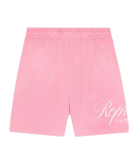 Represent Club Owners Mesh Texture Pink Shorts In Pink