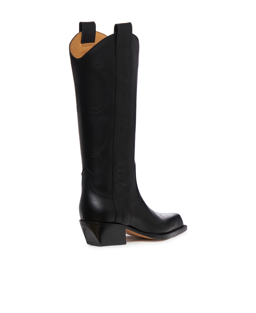 Off-white Meteor Cowboy Pointed Toe Boots In Black