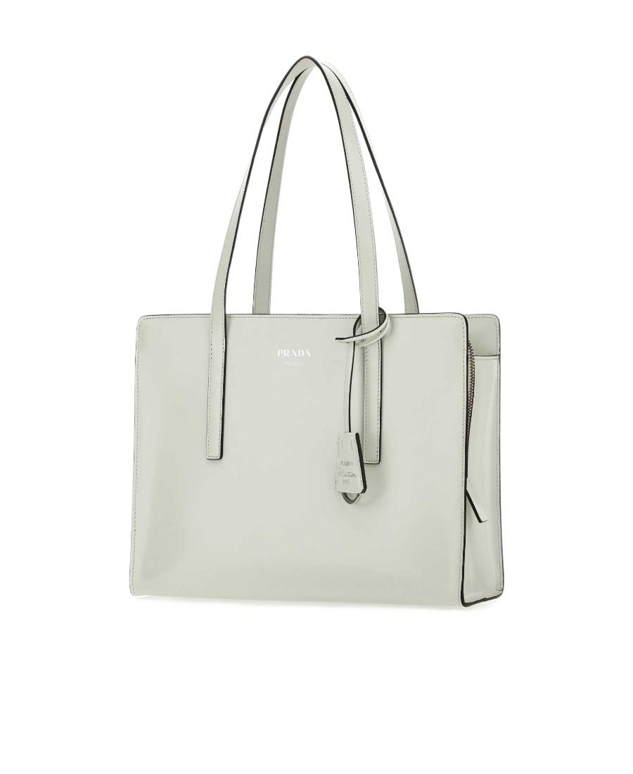 Prada Logo Handbag In White