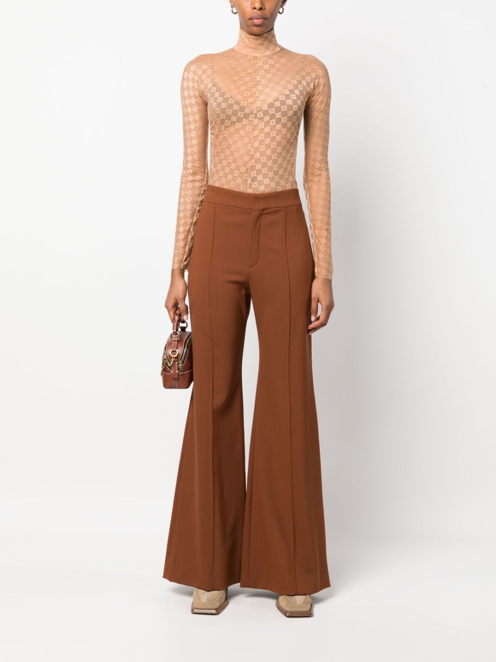 Shop Forte Forte Long Sleeved T-shirt In Nude
