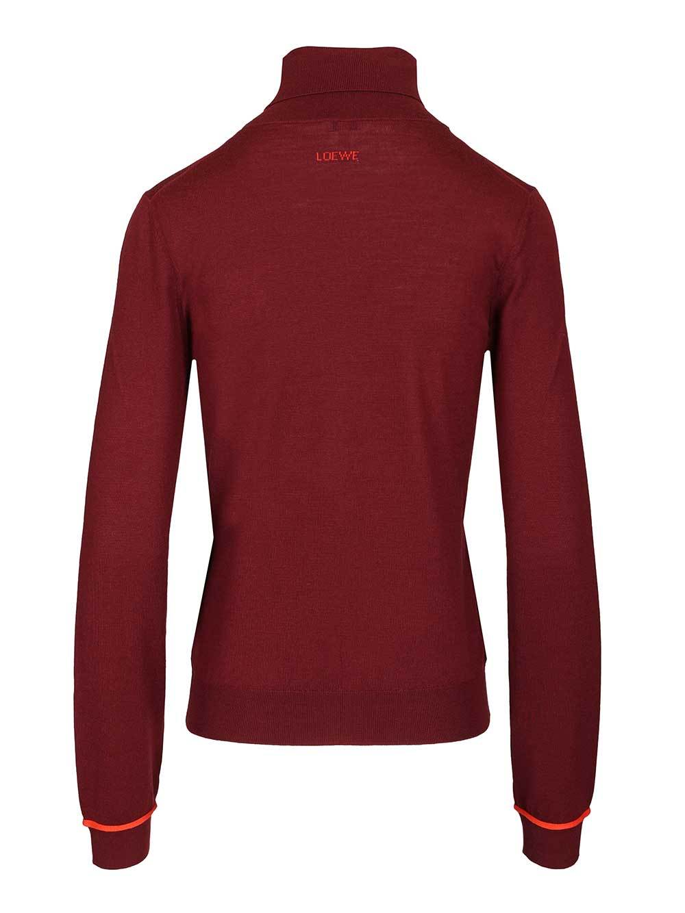 Loewe Sweater Knitwear Bordeaux In Red