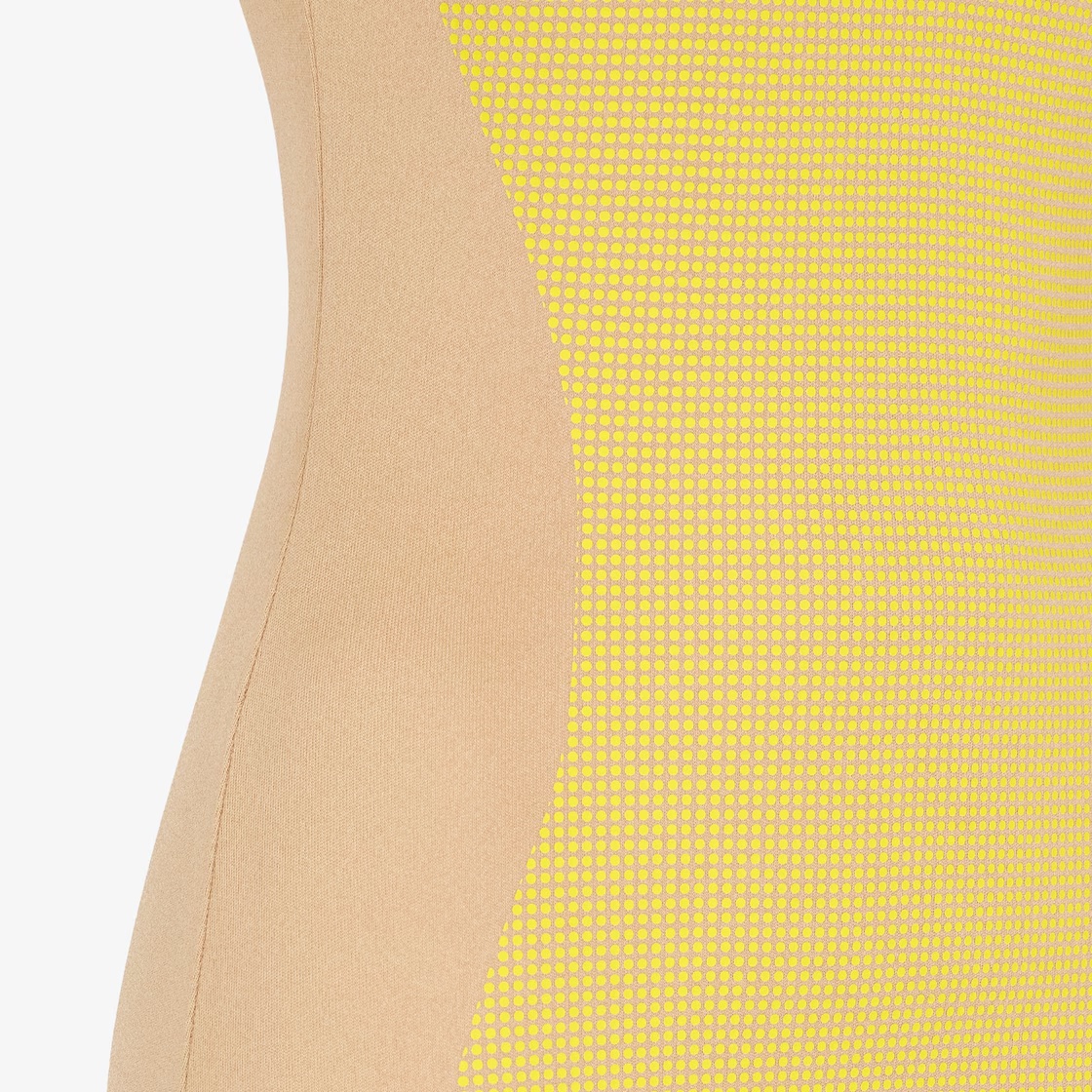 Fendi Polka-dot Print Maxi Dress In Yellow