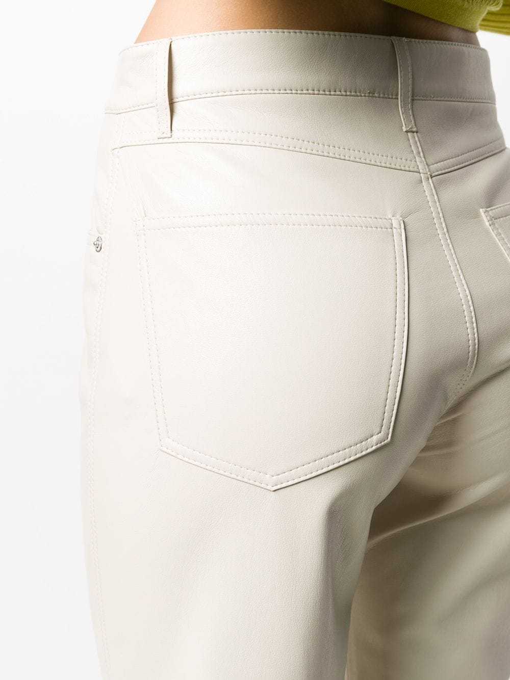 Nanushka Faux-leather Straight Leg Trousers In Nude