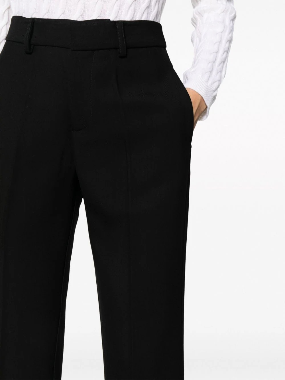 P.a.r.o.s.h Tapered-leg Tailored Trousers In Black