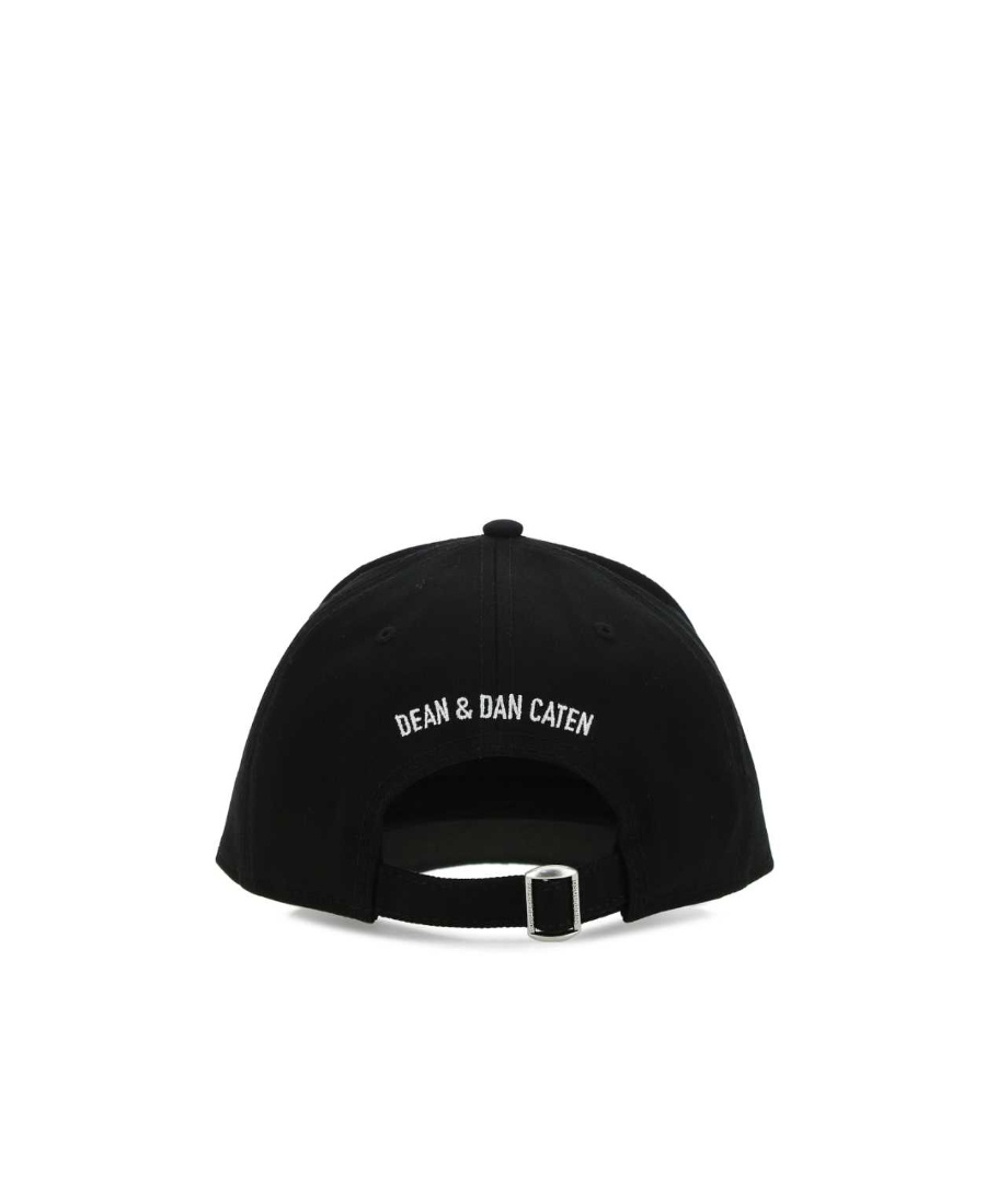 DSQUARED2 DISTRESSED-EFFECT ICON-PRINT CAP