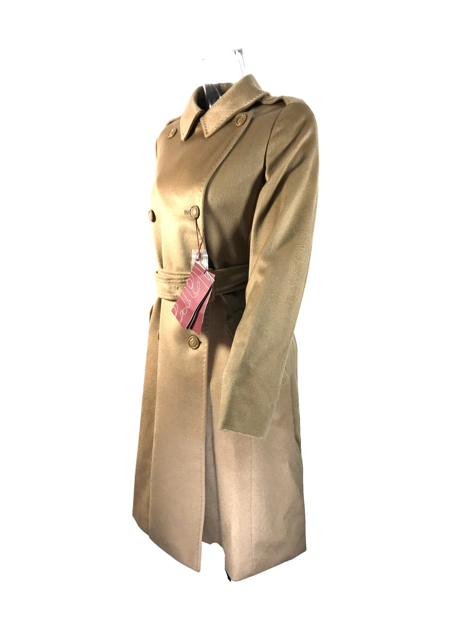 Max Mara Double Breasted Coat In Nude