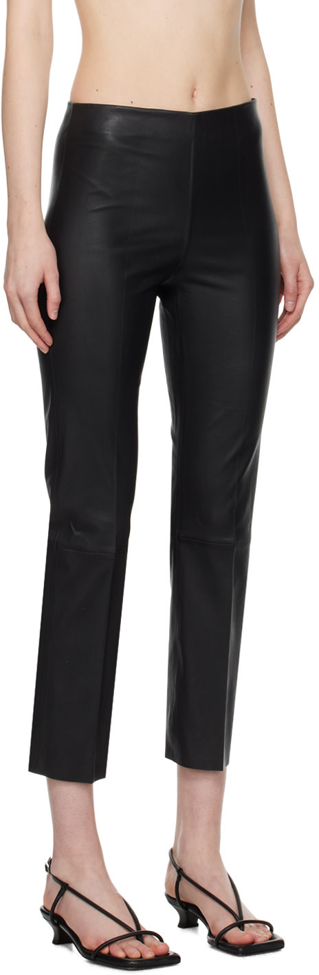 By Malene Birger Elastic Waist Leather Pants