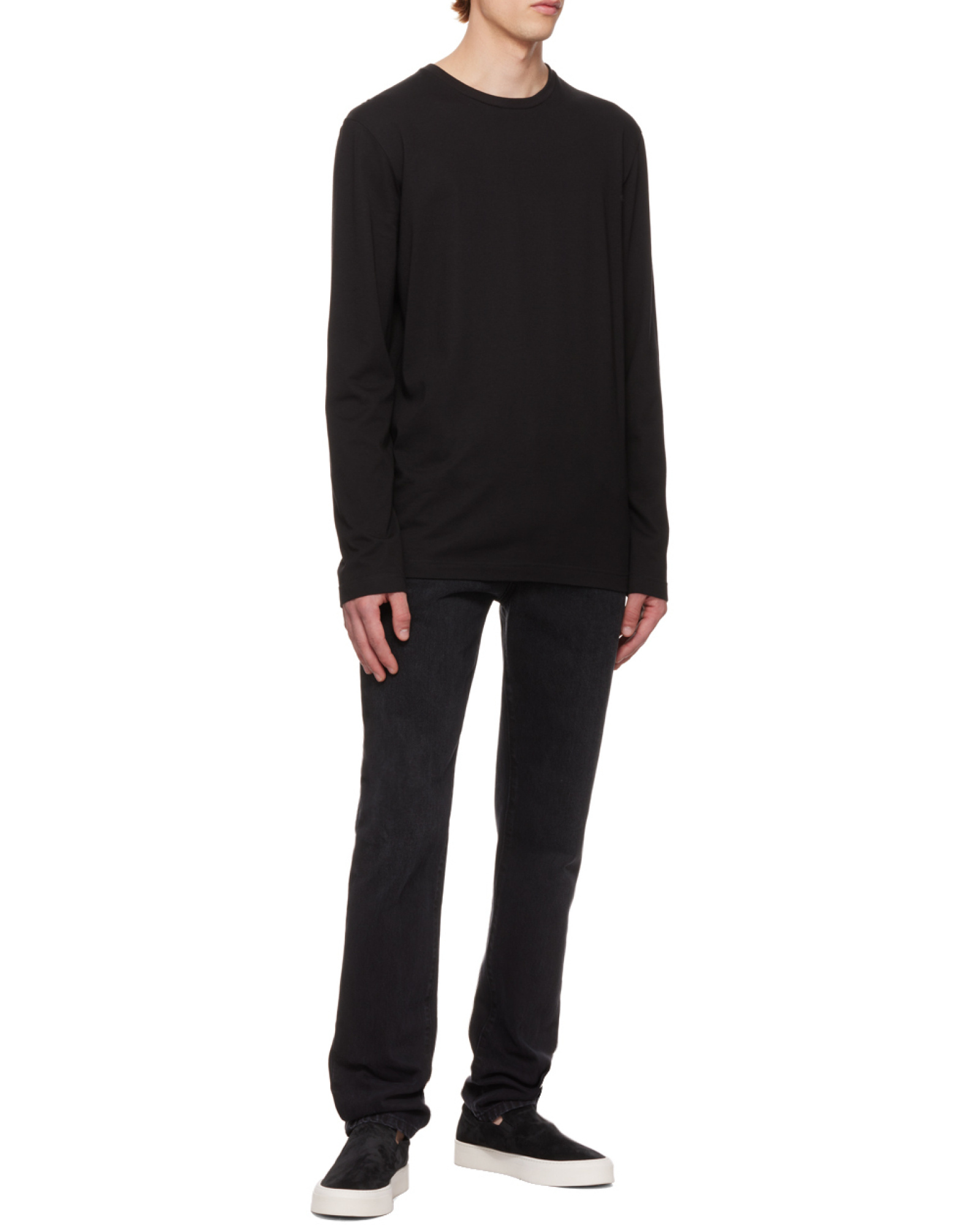 The Row T-shirt With Round Neck And Long Sleeves In Gray
