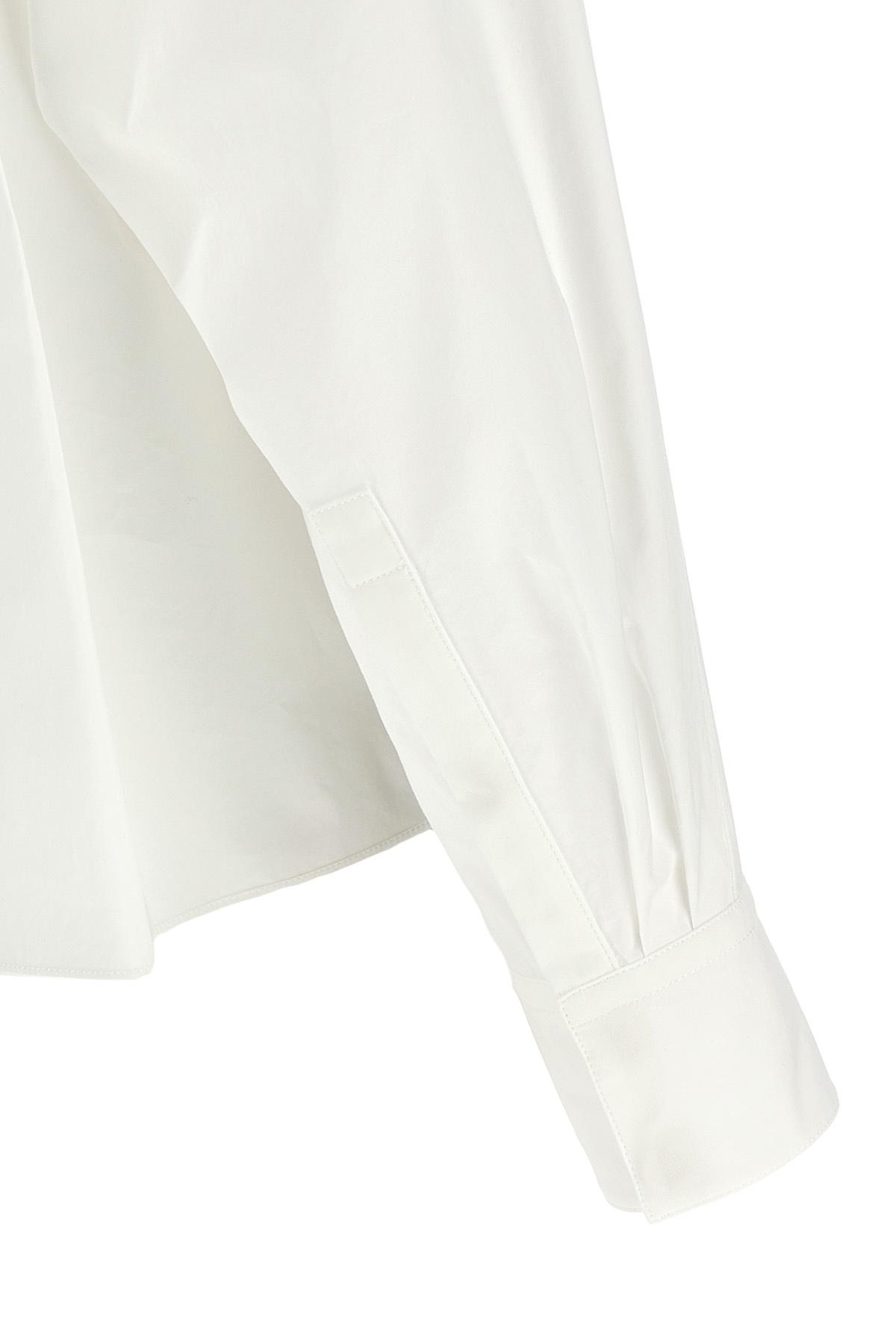 Shop Khaite Wenley Long-sleeved Blouse In White