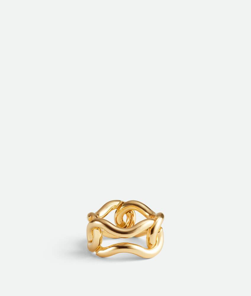 Bottega Veneta Nested Chain Ring In Yellow