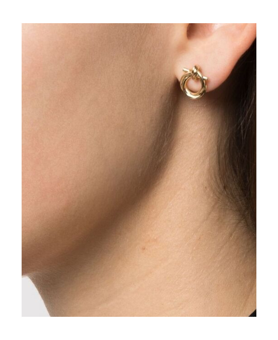 Ferragamo Gancini Earrings In Yellow
