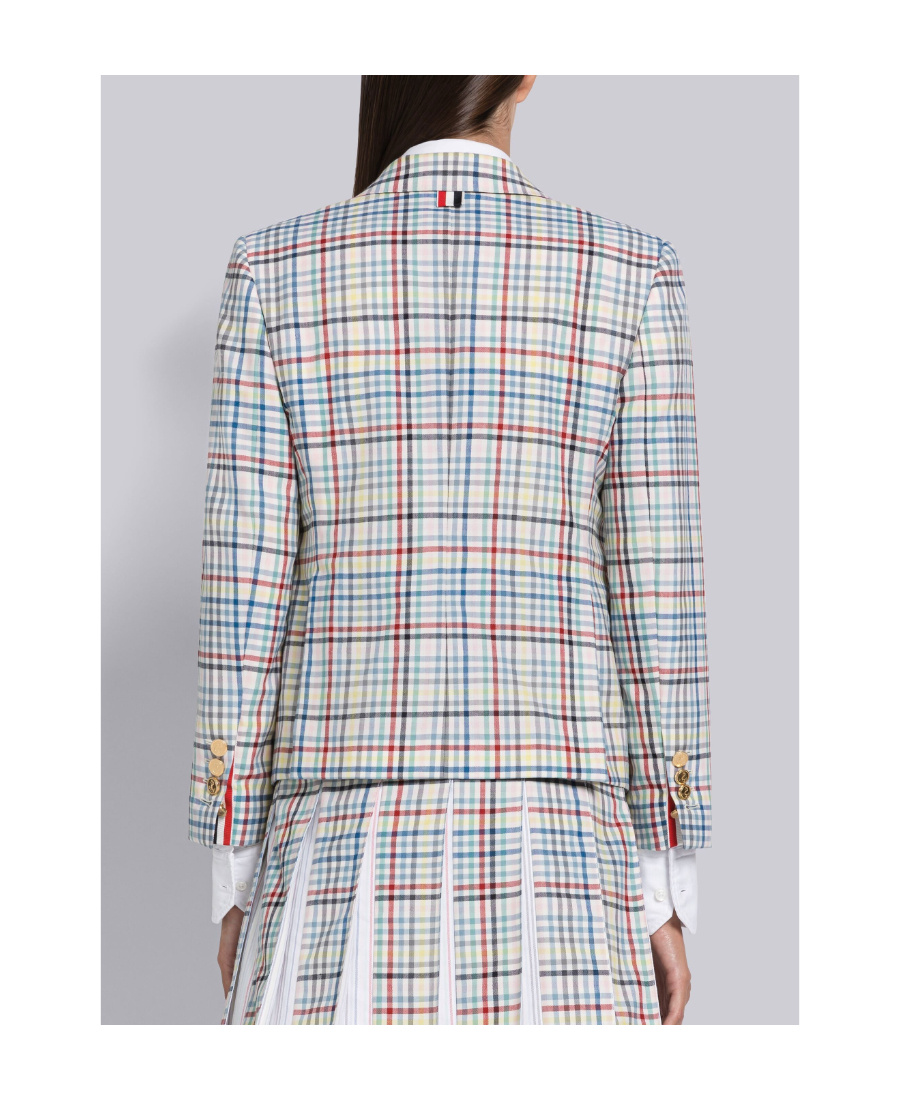 Shop Thom Browne Gingham-check Sports Blazer