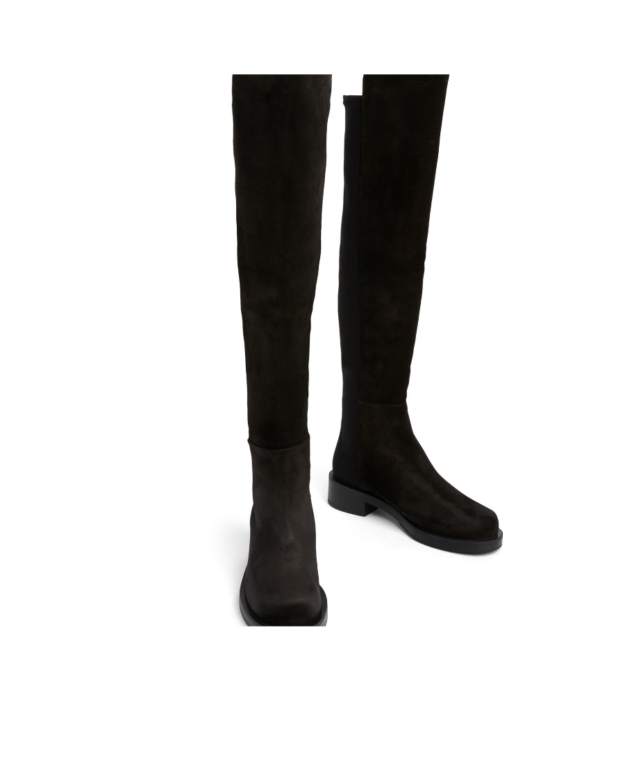 Stuart Weitzman Round-headed Boots In Black