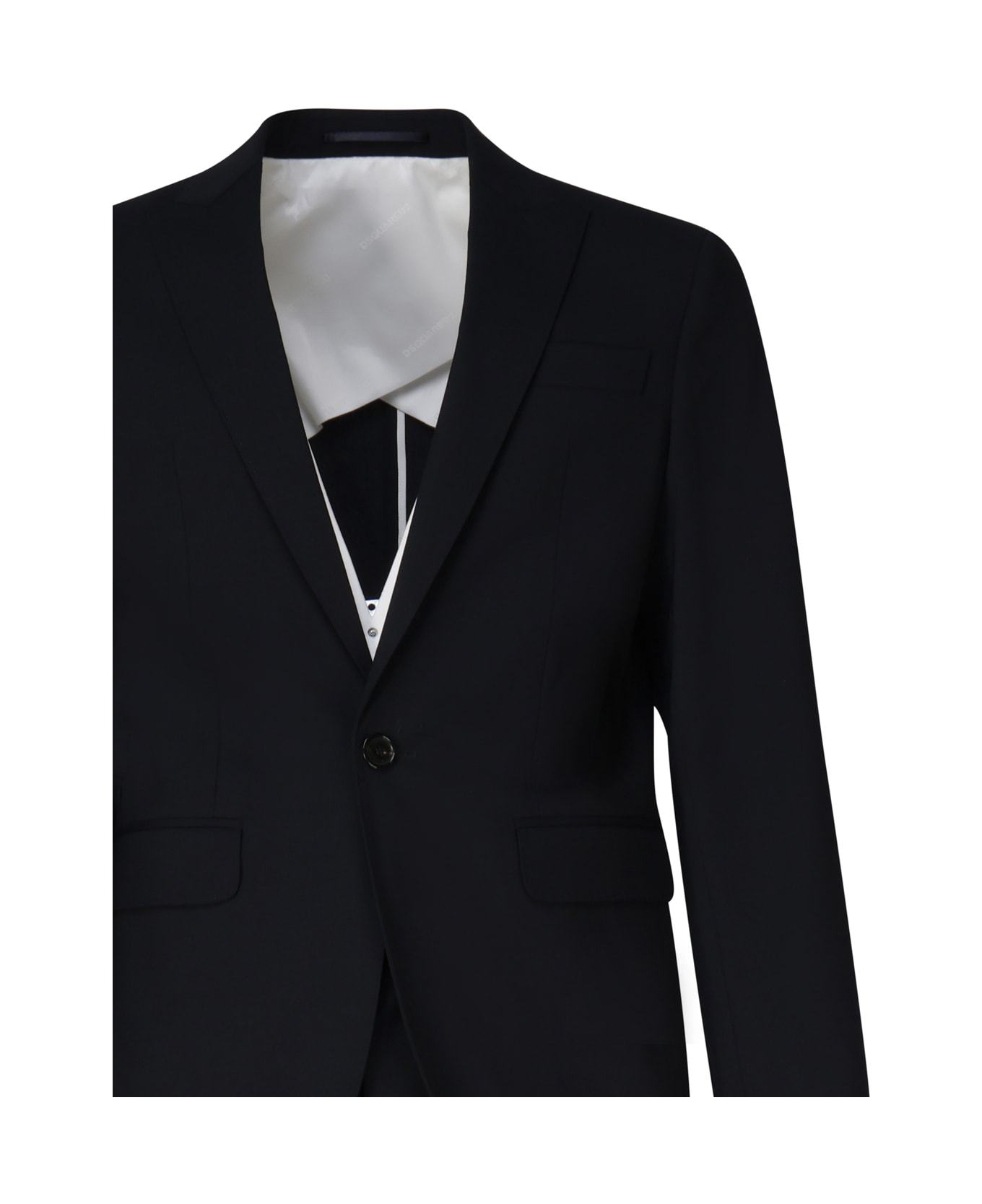 Dsquared2 Single-breasted Wool-blend Suit In Black