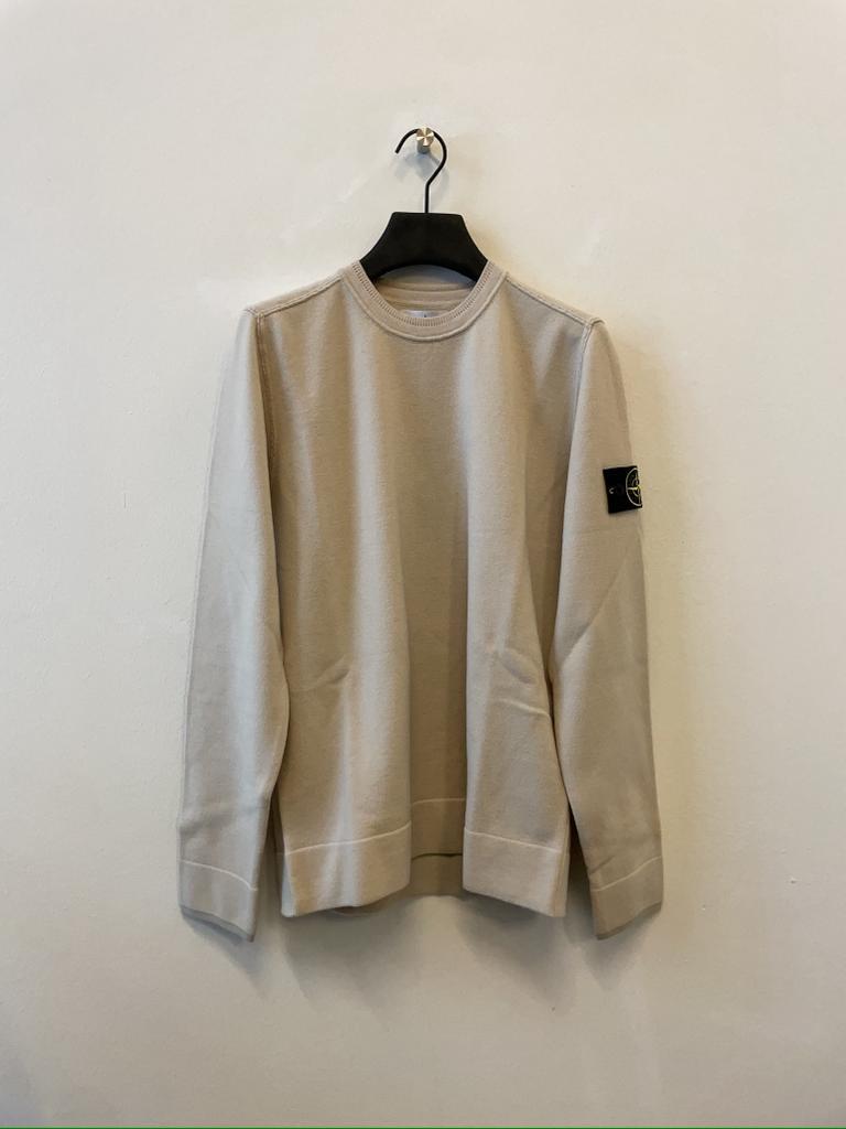 Stone Island 508a3 Maglia In Lana In White