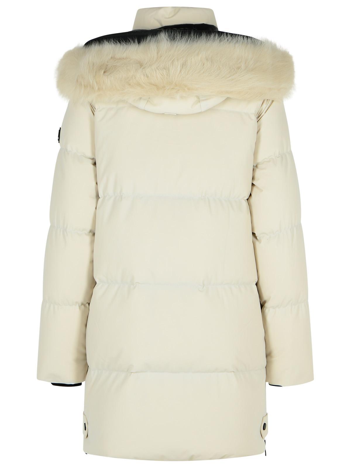Moose Knuckles Long-sleeved Cotton Jacket In White