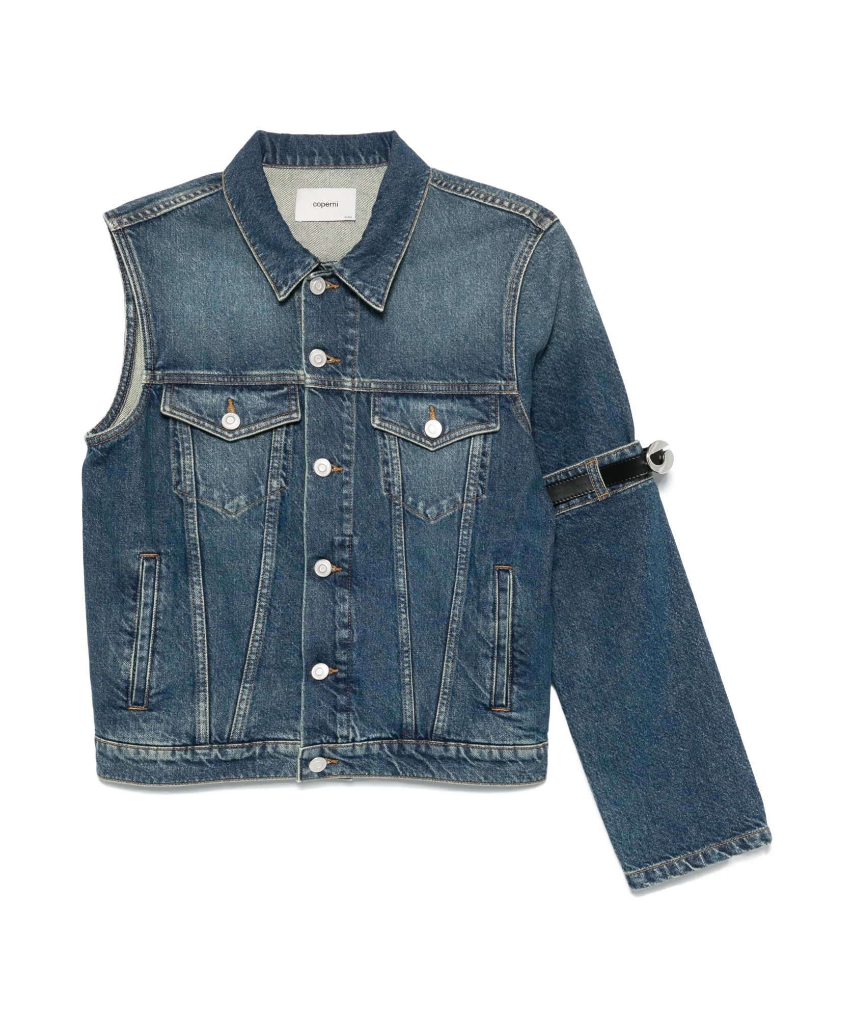 COPERNI SINGLE-ARM DENIM COAT