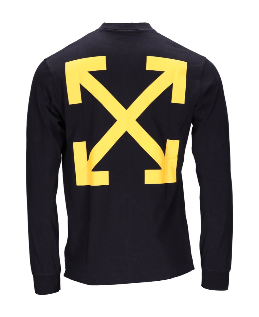 Off-white Painting-print Long-sleeve T-shirt In Black