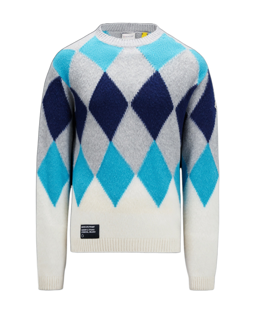 MONCLER ARGYLE WOOL CASHMERE JUMPER