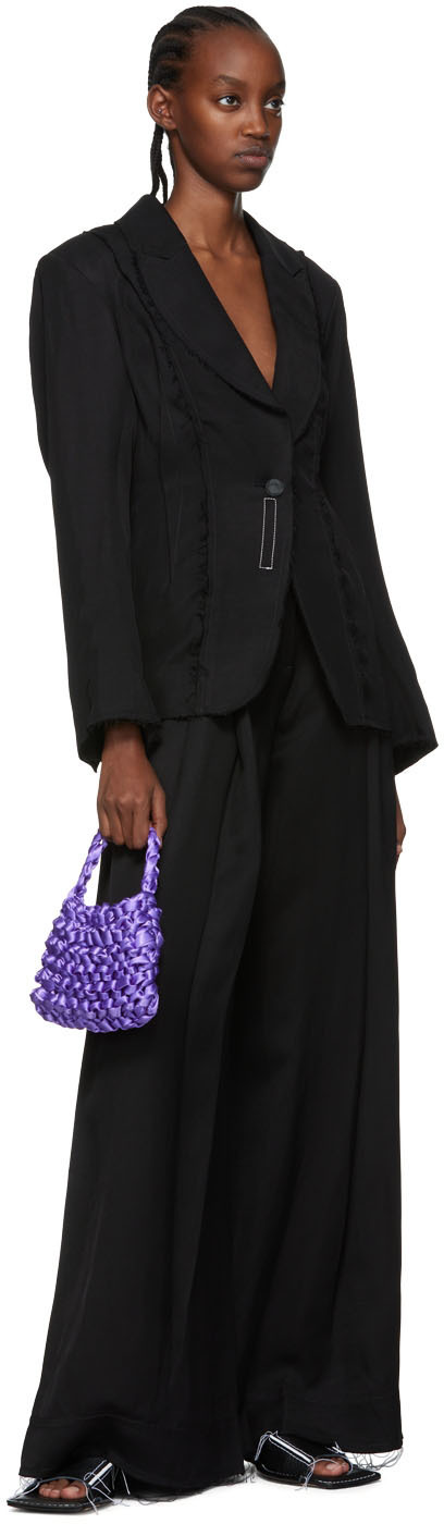 Shop Miista Colliding Sewing Slippers In Black