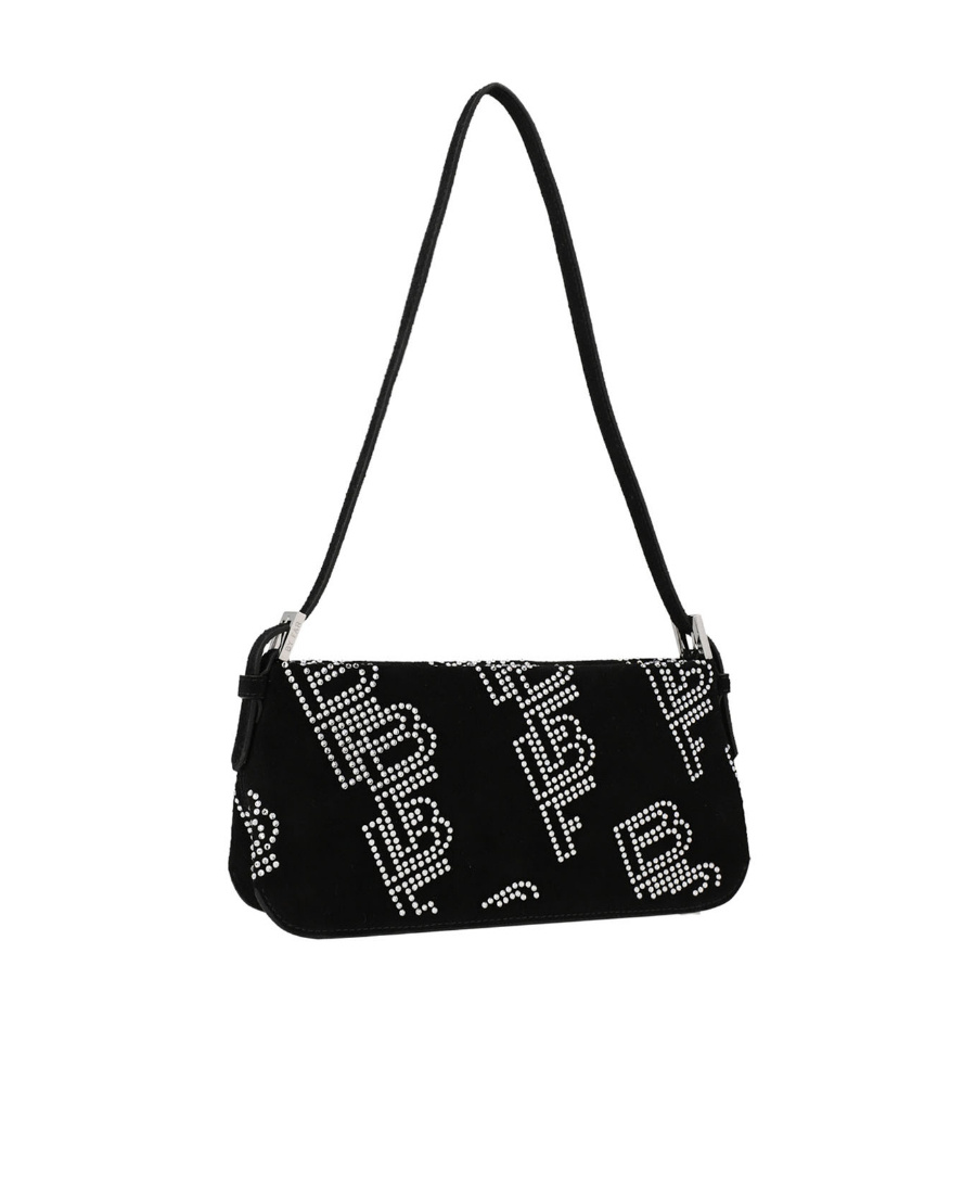 By Far Logo Details Shoulder Bag In Black