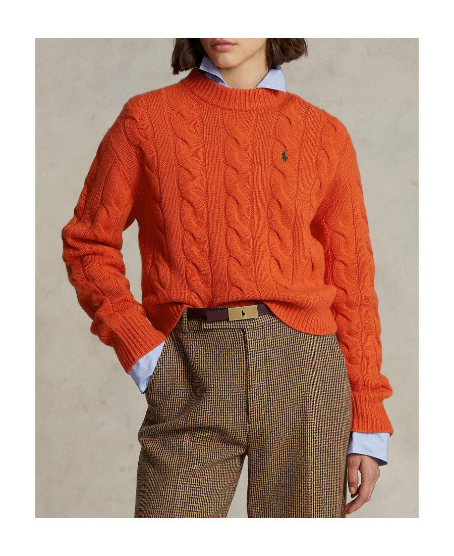 Polo Ralph Lauren Cable-knit Cashmere-wool Jumper In Red