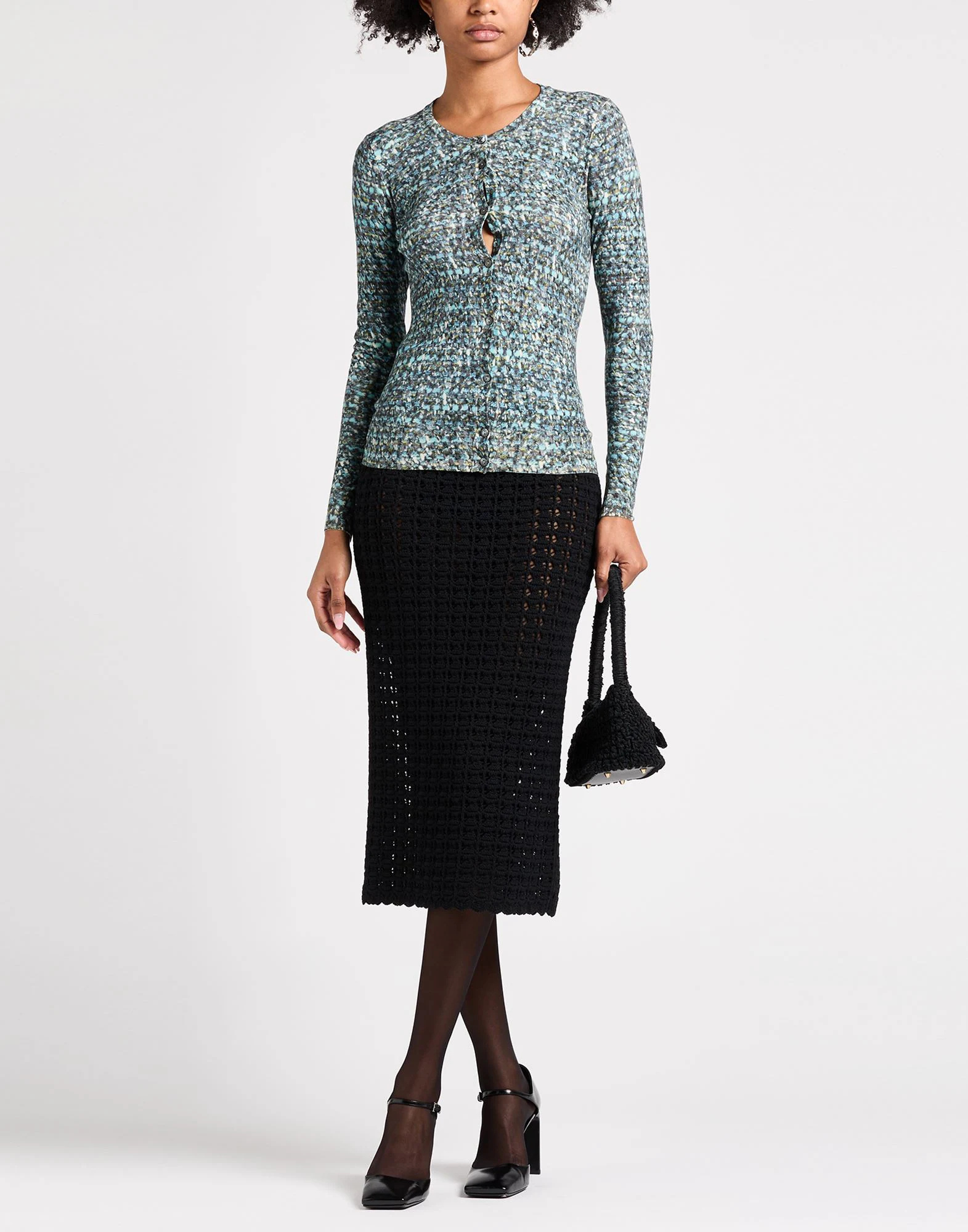 Dolce & Gabbana Solid Pencil Skirt In Black