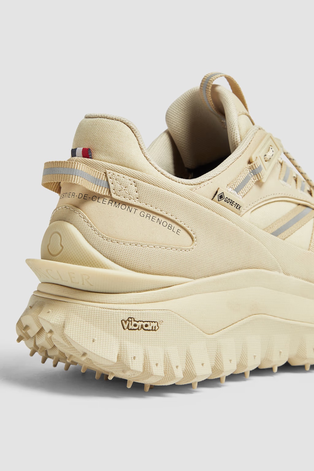 Moncler Beige Fabric Trailgrip Gtx Sneakers In Nude