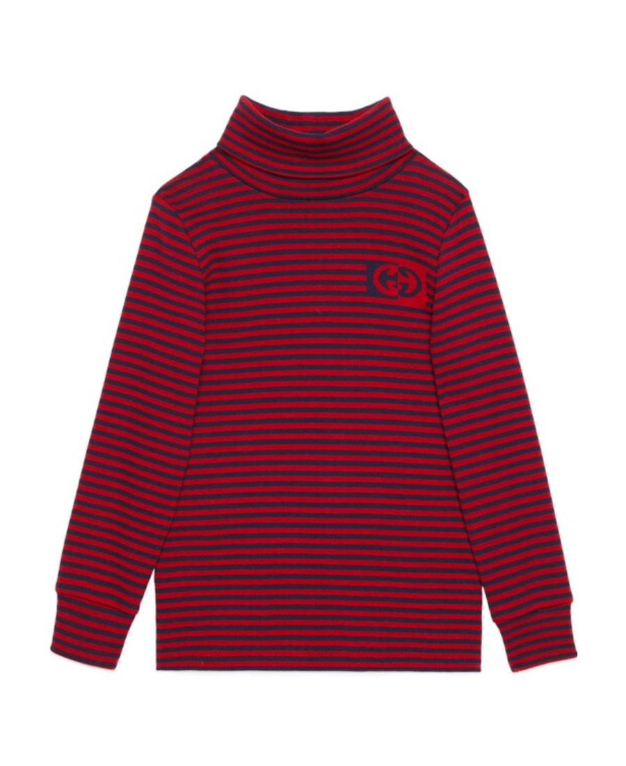 Gucci Interlocking G Striped Jumper In Red