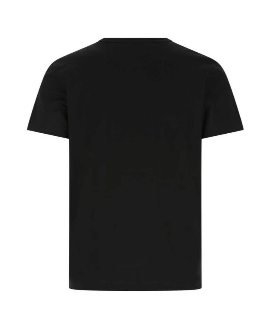 Alexander Mcqueen Embroidered Cotton-jersey T-shirt In Black
