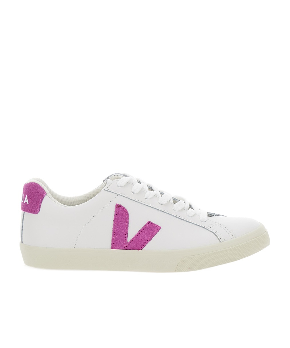 Veja Esplar Bicolor Leather Low-top Sneakers In White