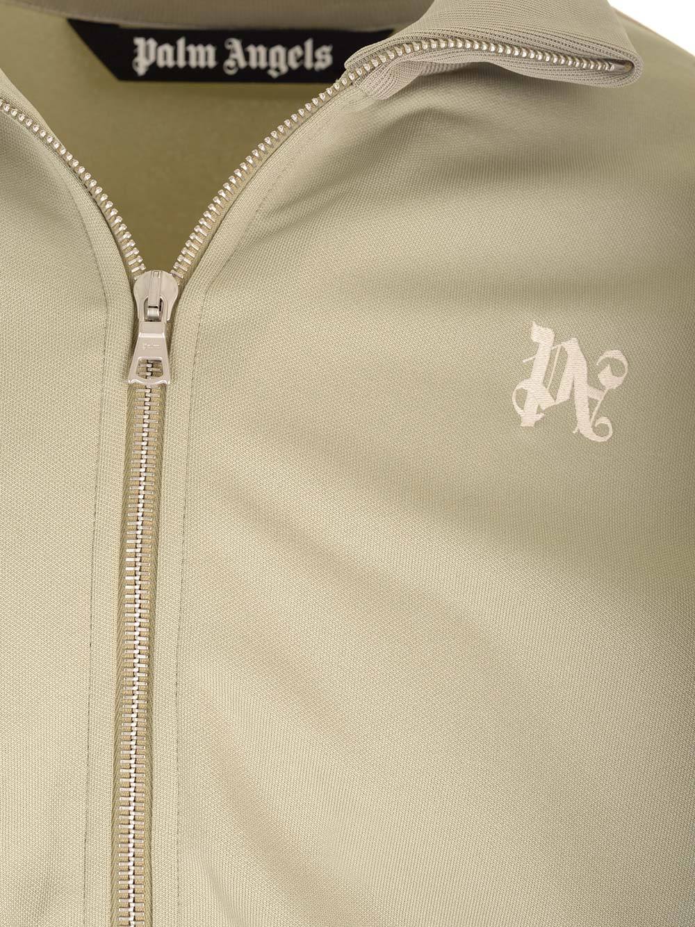Palm Angels Logo-embroidered Track Jacket In Nude