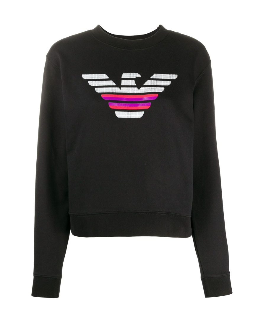 EMPORIO ARMANI LOGO PRINTED SWEATER