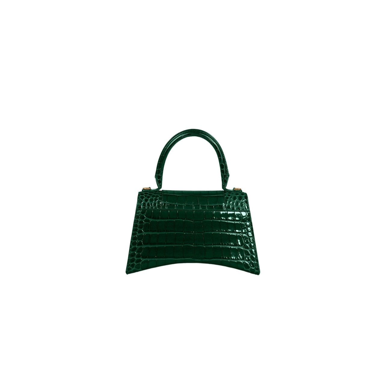 Balenciaga Borsetta Hourglass Xs Con Lavorazione Coccodrillo Da Donna In Verde In Green