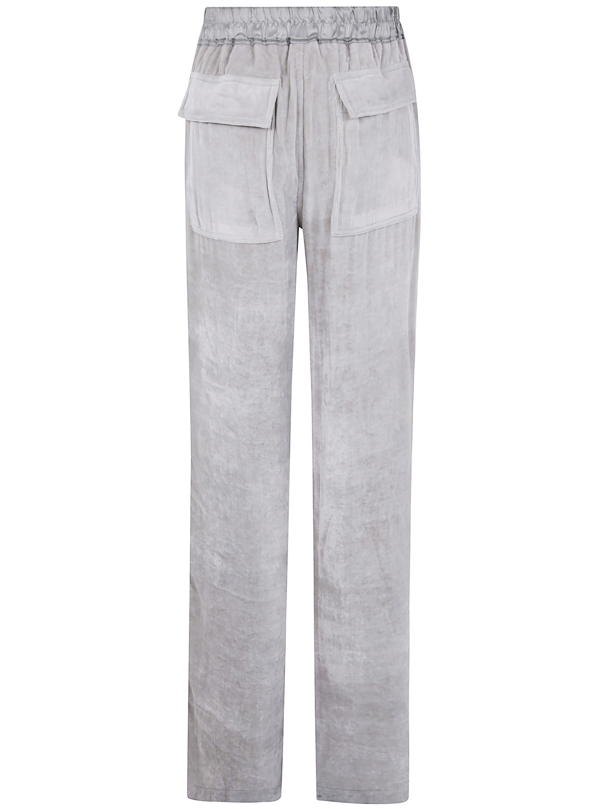 Rick Owens Drawstring Pocket Trousers In Gray