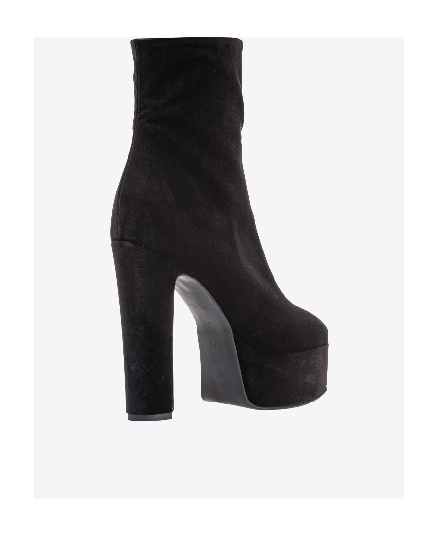 Pinko 135mm Suede Platform Ankle Boots