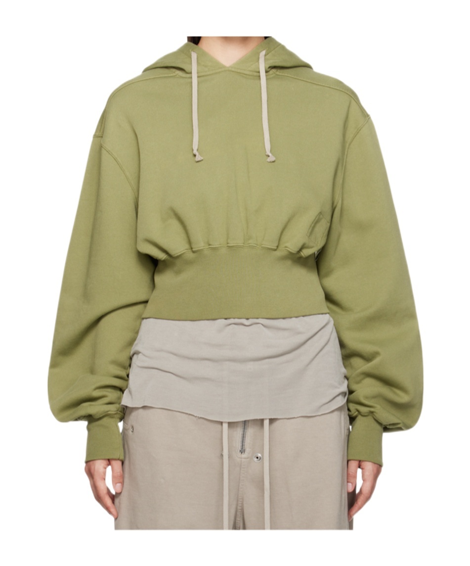 Rick Owens Drkshdw Khaki Porterville Tatlin Hoodie In Nude