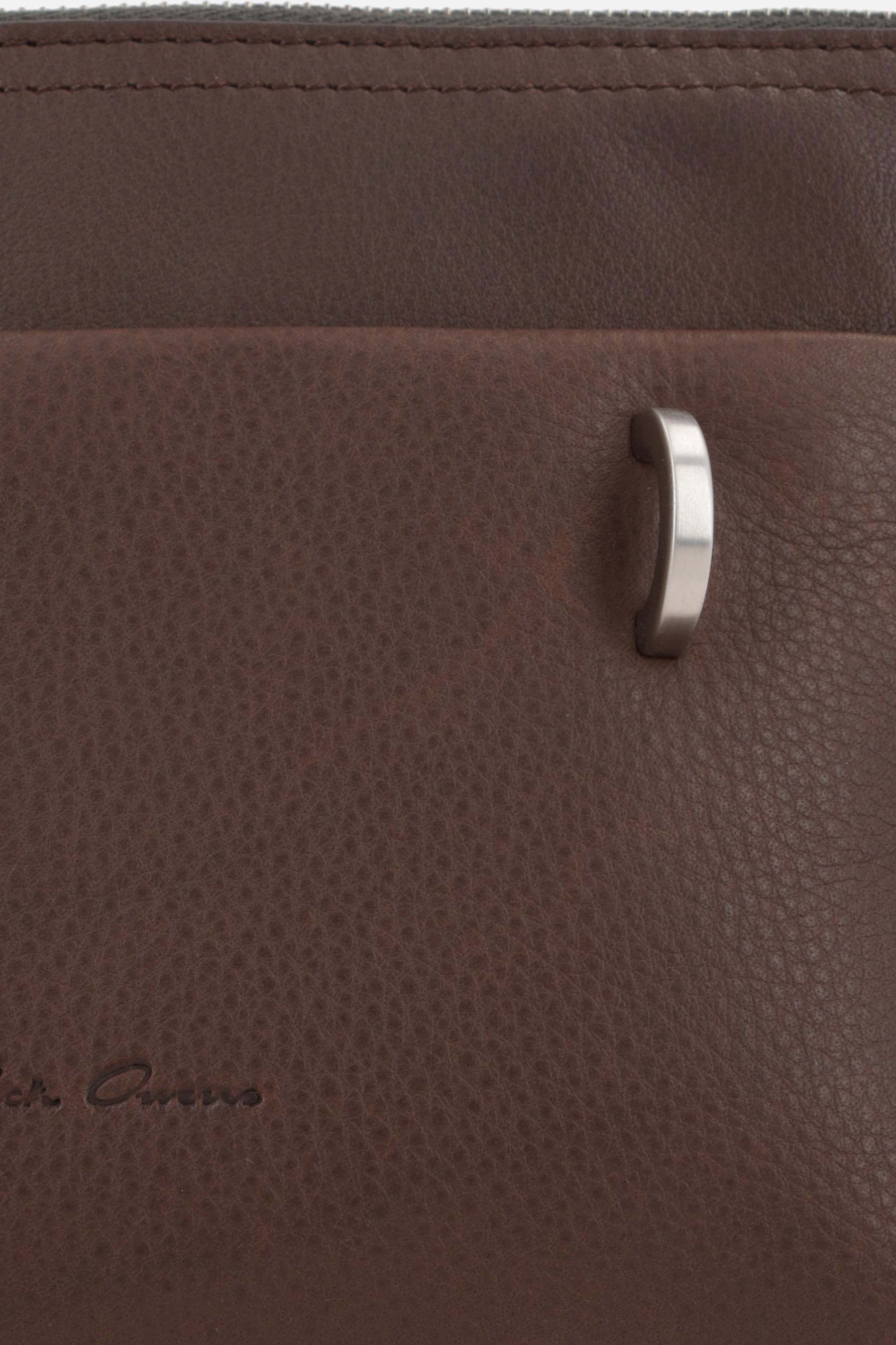 Rick Owens Logo Shoulder Bag In Brown