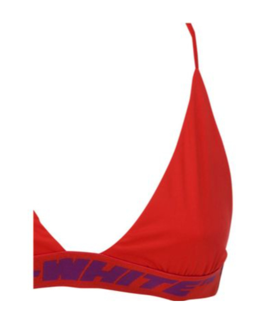 OFF-WHITE LOGO BAND BIKINI CORAL RED NO COLOR 