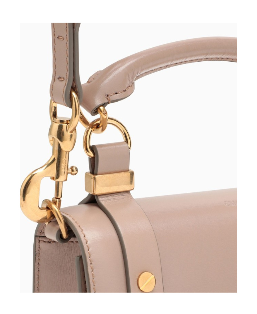 Chloé Chloe Woman Powder Pink Leather Small Ora Handbag In Nude