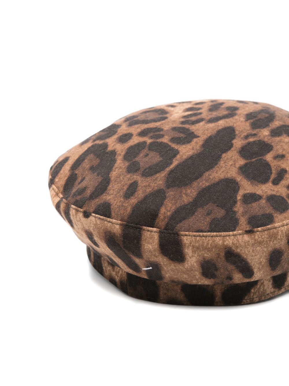 Borsalino Leopard Print Wool Hat In Brown