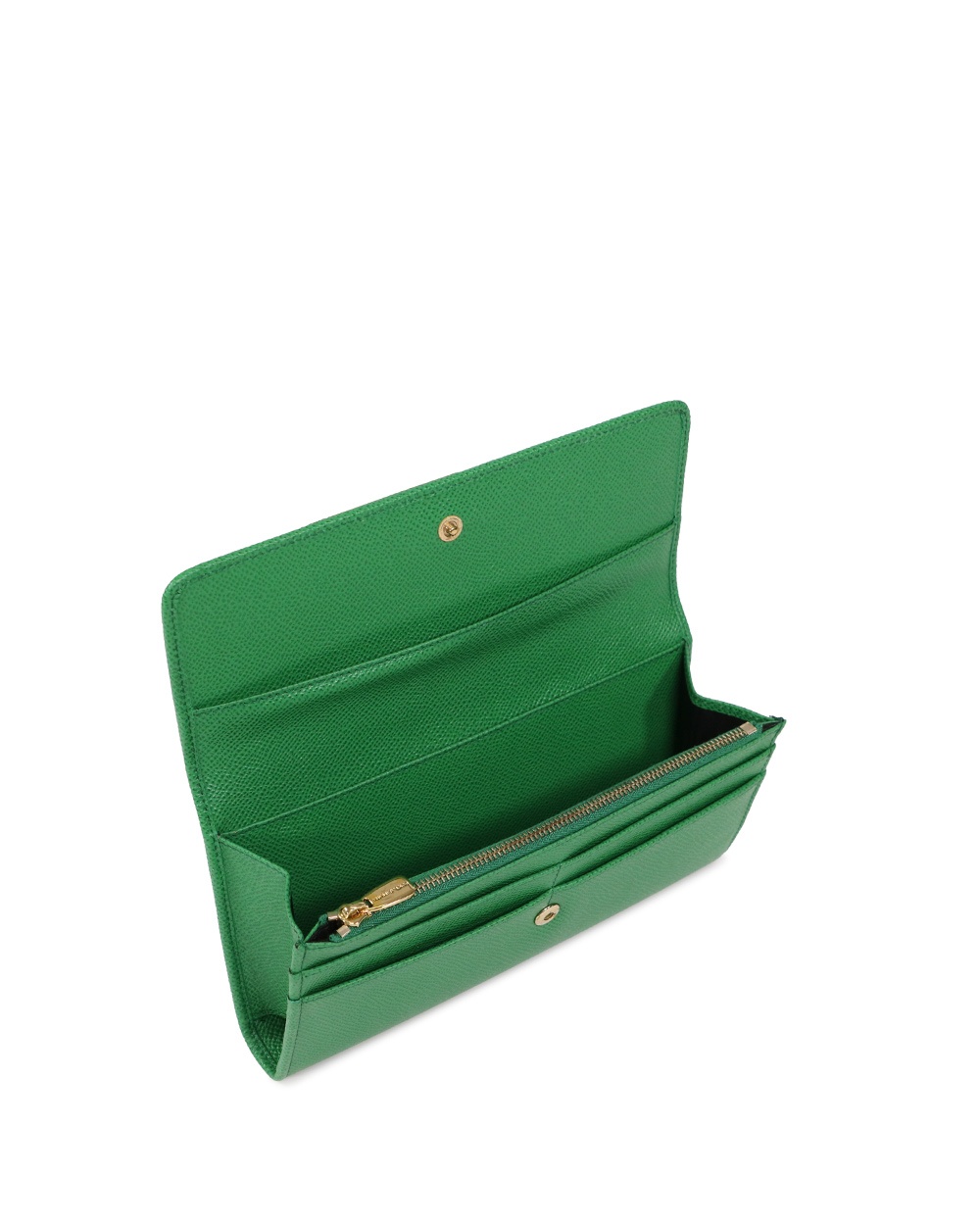 Dolce & Gabbana Logo Details Wallet In Green