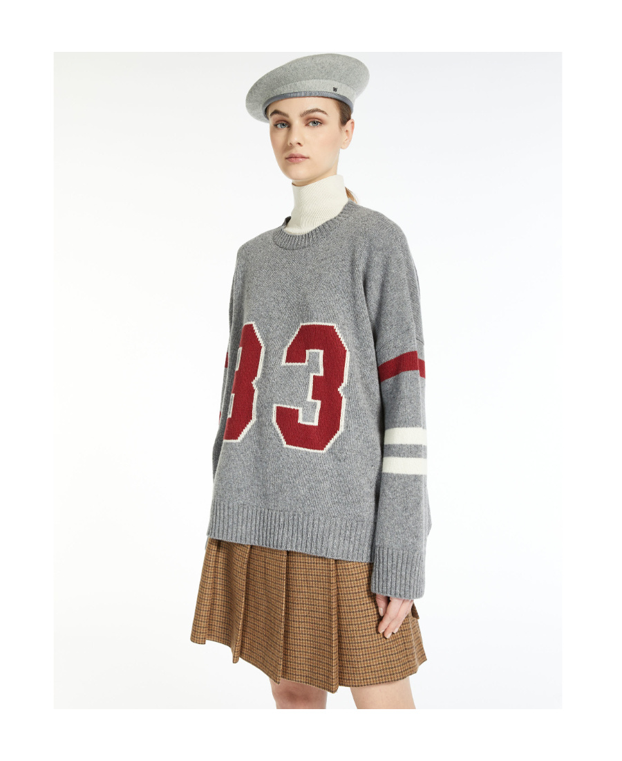 Weekend Max Mara Eido Wool Sweater In Gray