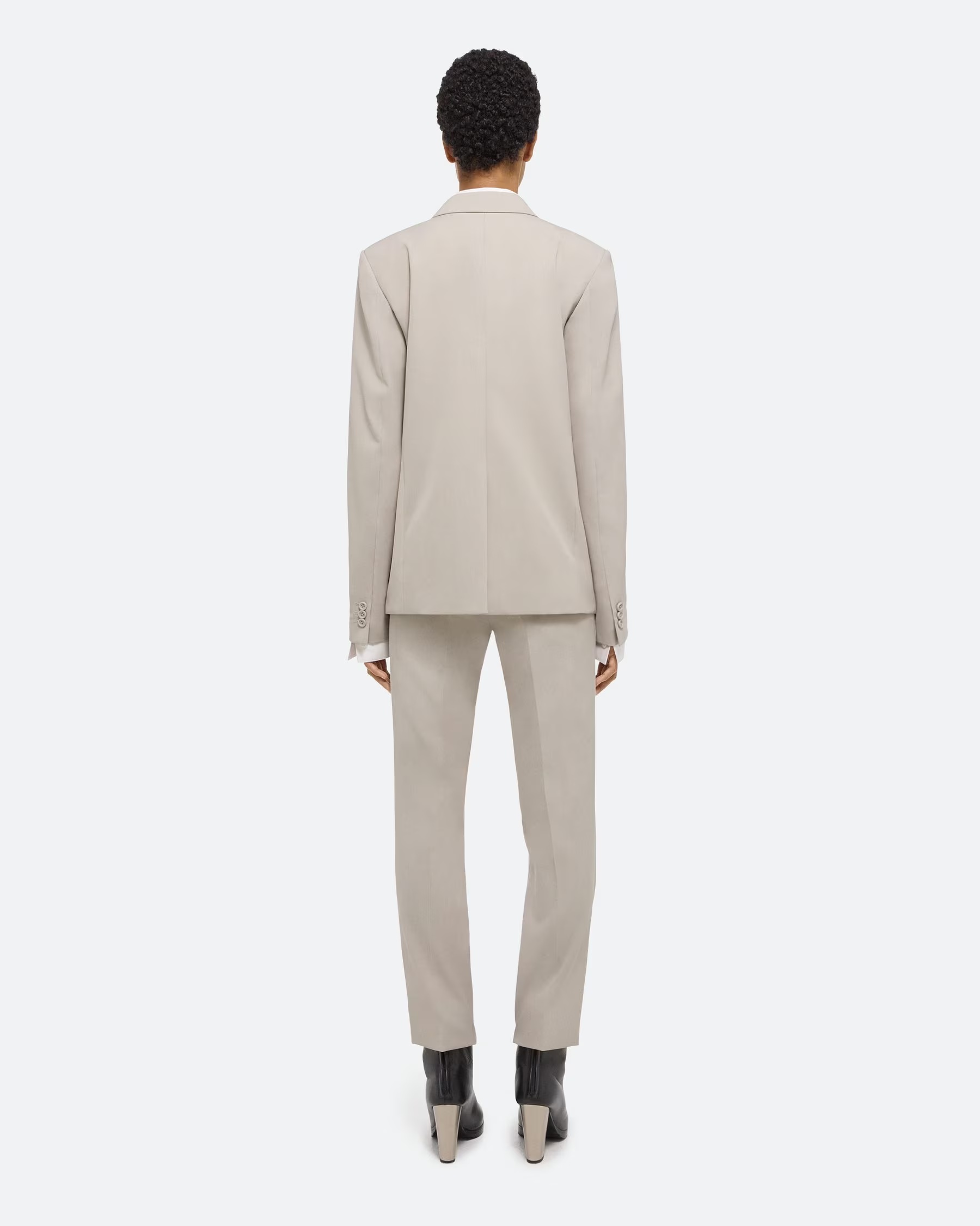 Helmut Lang Virgin Wool Blazer In White