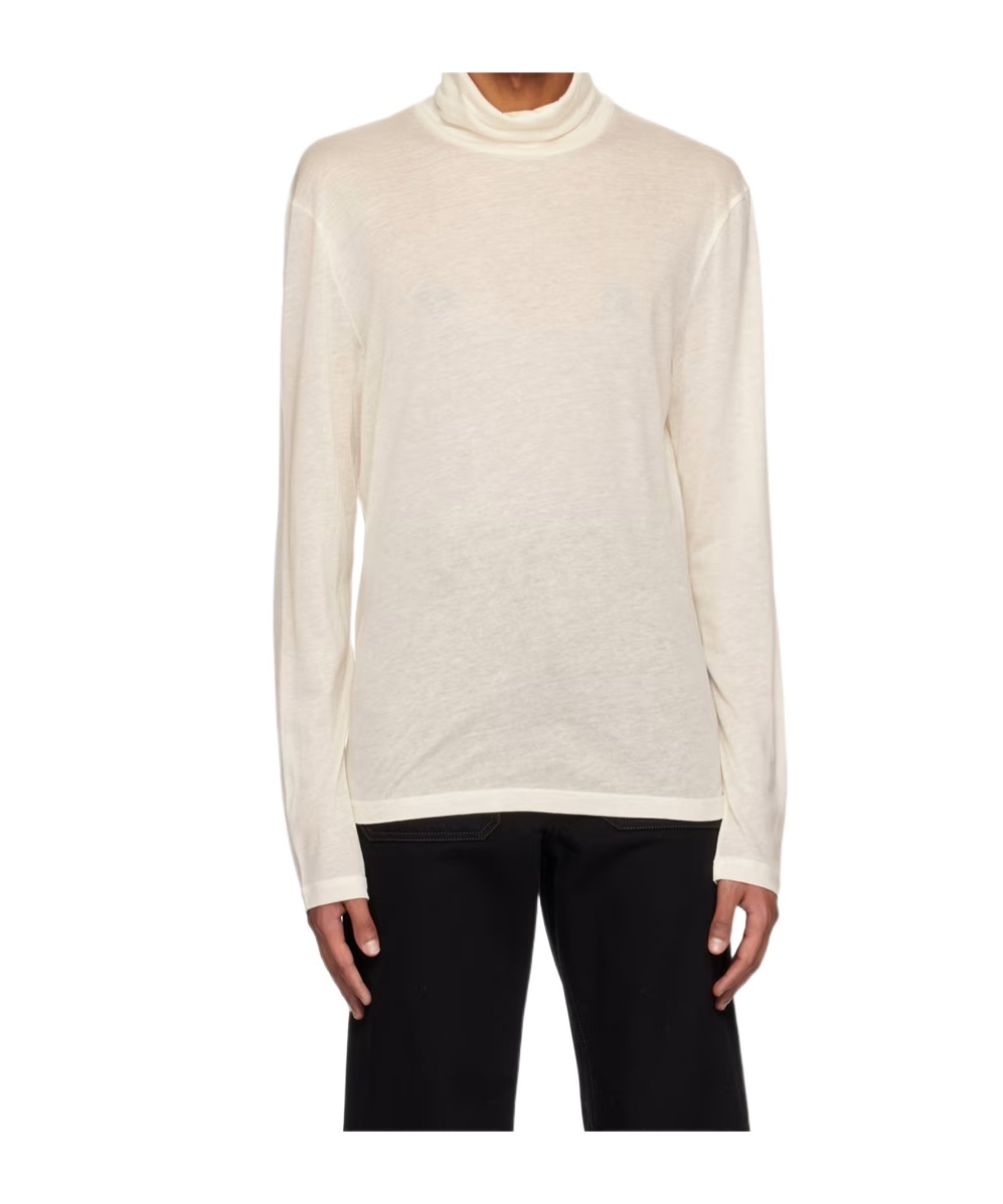 Filippa K Off-white Semi-sheer Turtleneck In Neutral