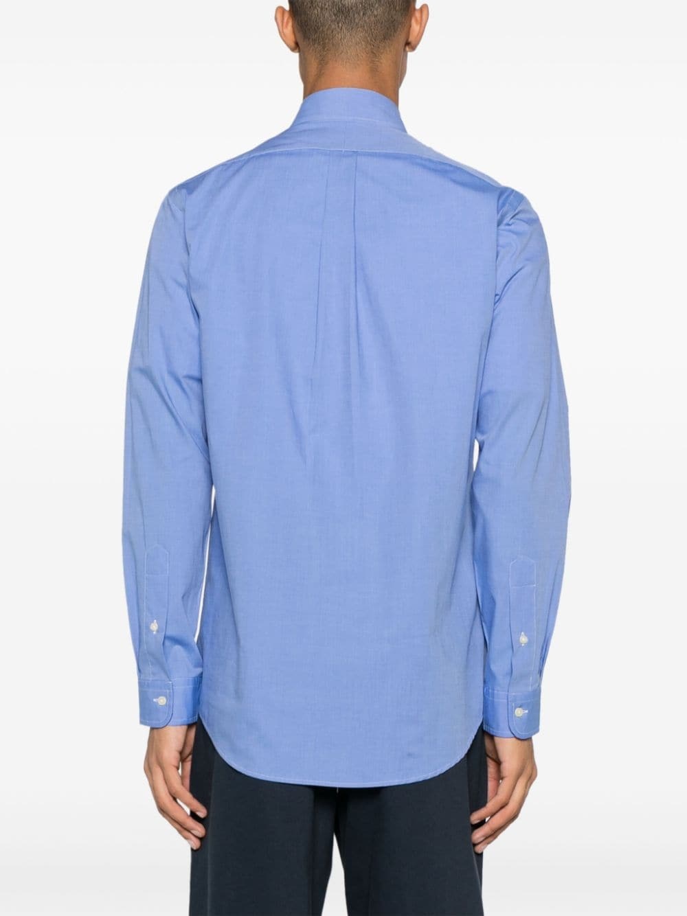 Polo Ralph Lauren Classic Fit Garment Dyed Oxford Shirt Bastille Blue In Blue