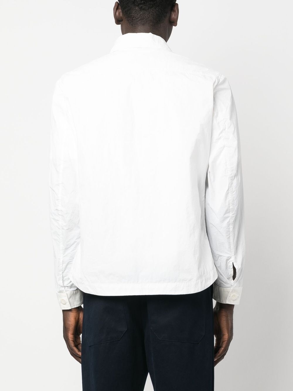 Ten C Pocket Zip-up Shirt Jacket In White