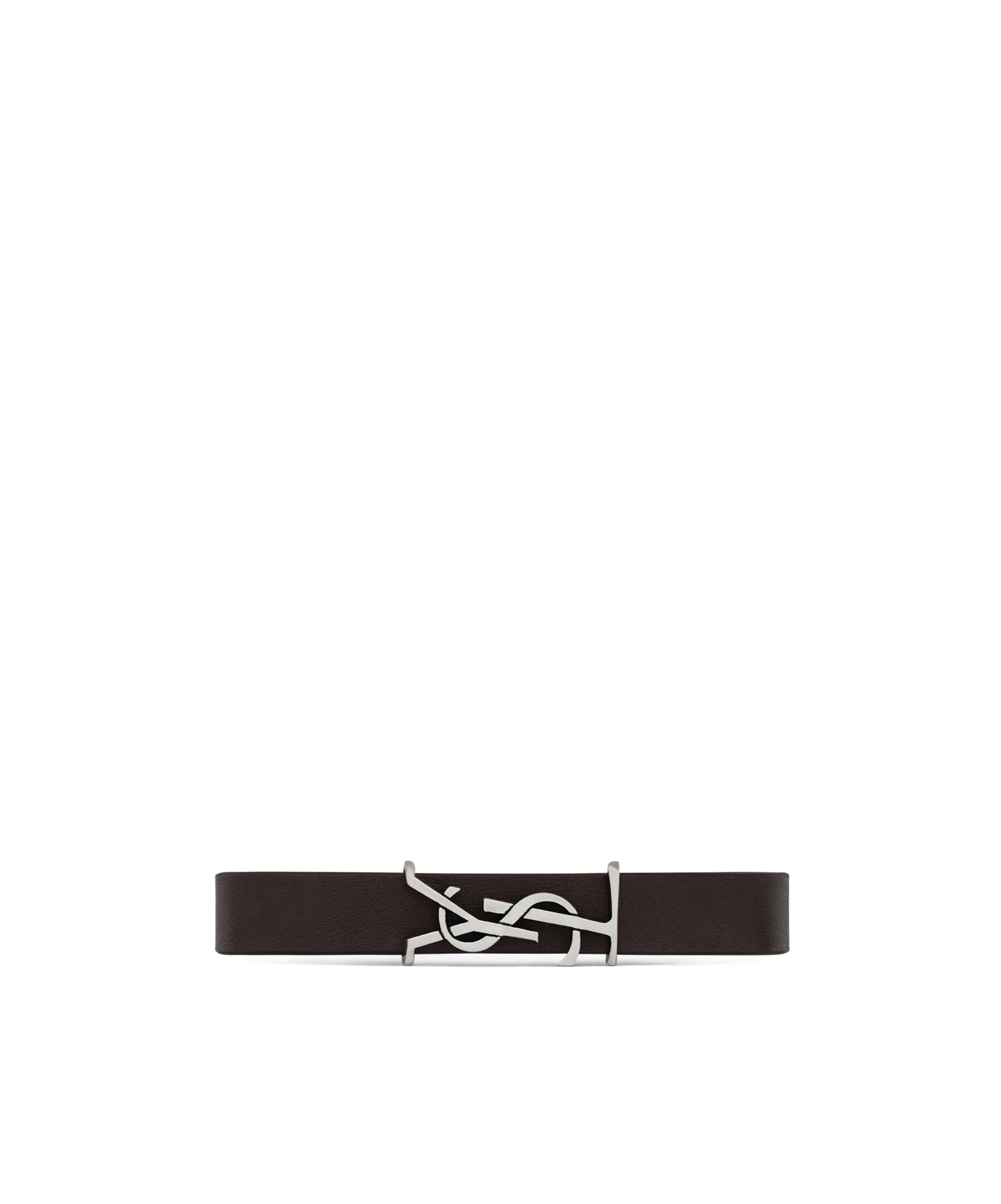 Saint Laurent Cassandre Bracelet In Leather In Black