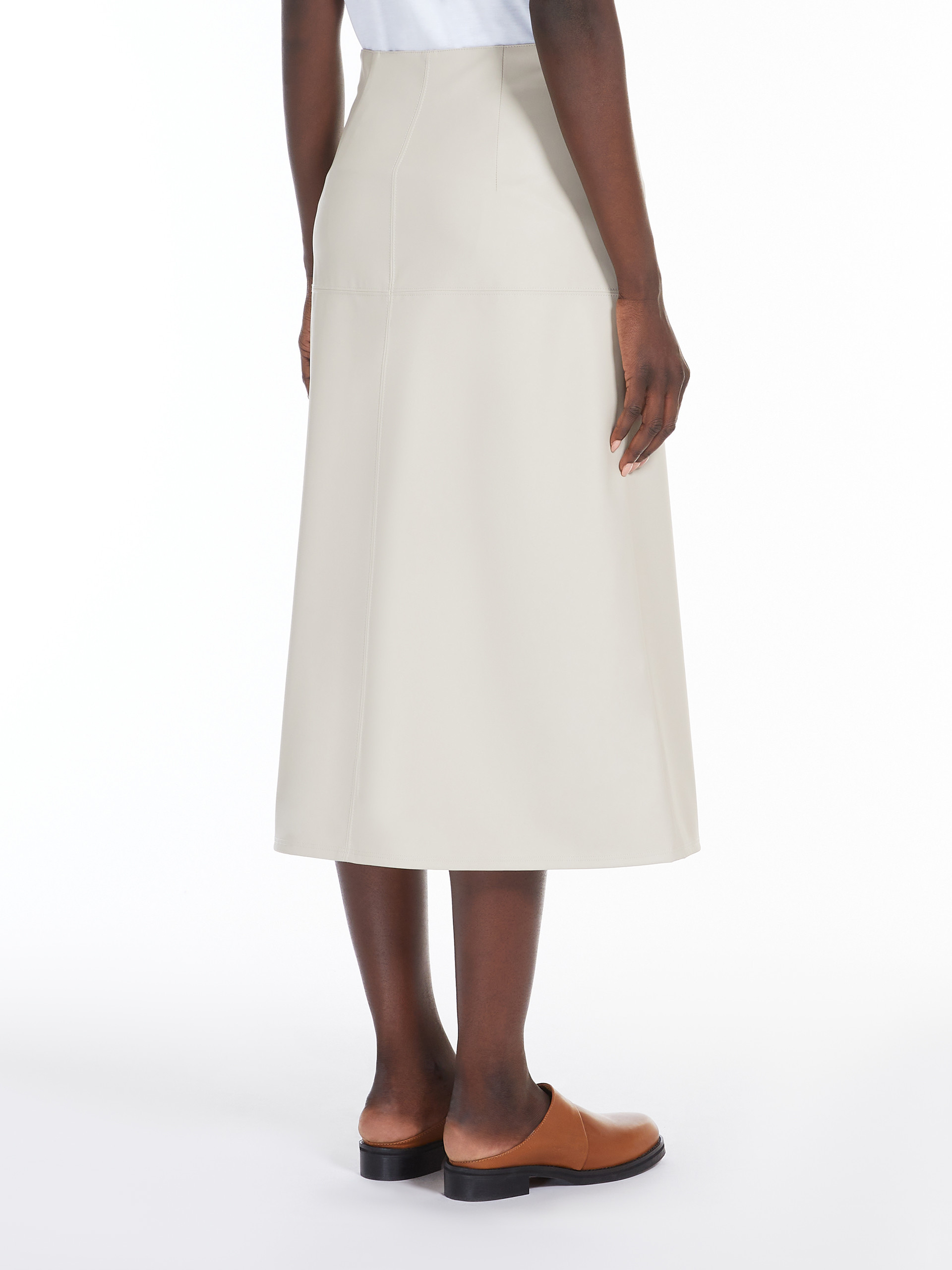 Max Mara High Waist Skirt In White